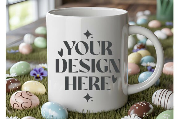 11oz White Mug Mockup, Easter Mockups