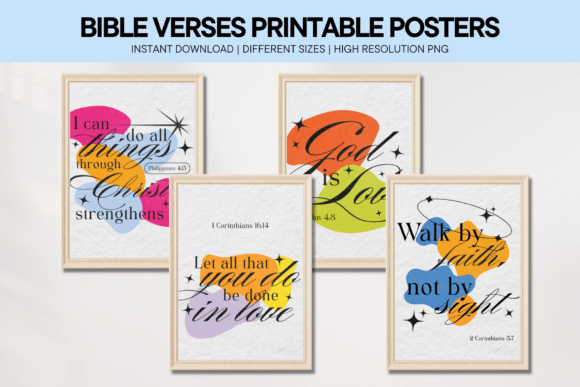 Bible Verse Wall Art Pop Art Poster for Posters Amp