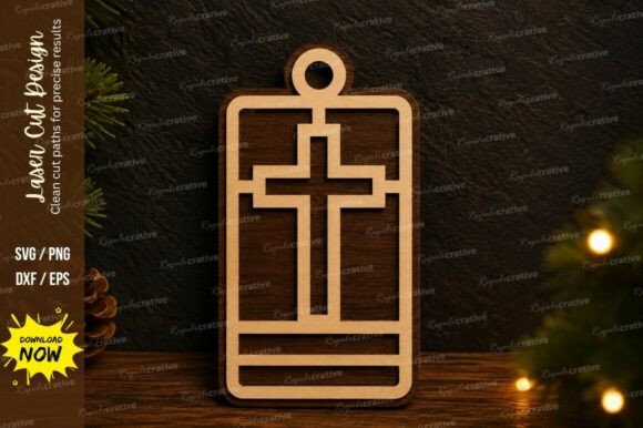 Christian Cross Bookmark Laser Cut SVG for Ornaments