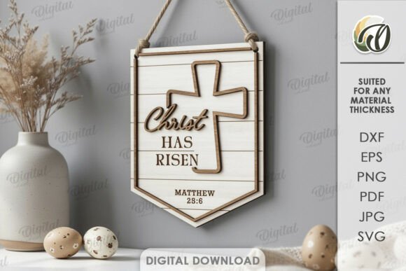 Christian Flag Laser Cut Wall Decor