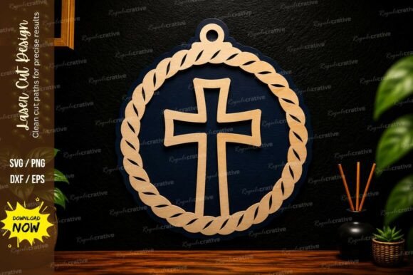 Cross Ornament Laser Cut SVG for Ornaments