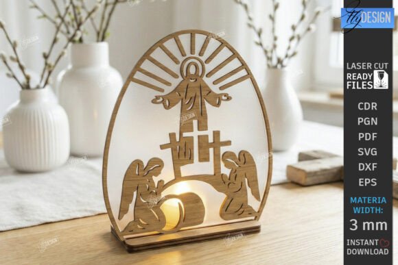 Easter Candle Holder Laser Cut Tealight — Spring Amp