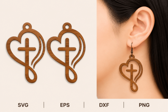 Faith Inspired SVG Laser Cut Earrings