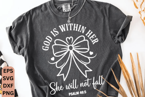 God is Within Her She Will Not Fall Psal for Crafts
