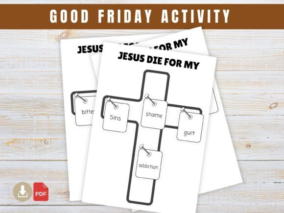 Good Friday Craft Activity for Kids Print Templates