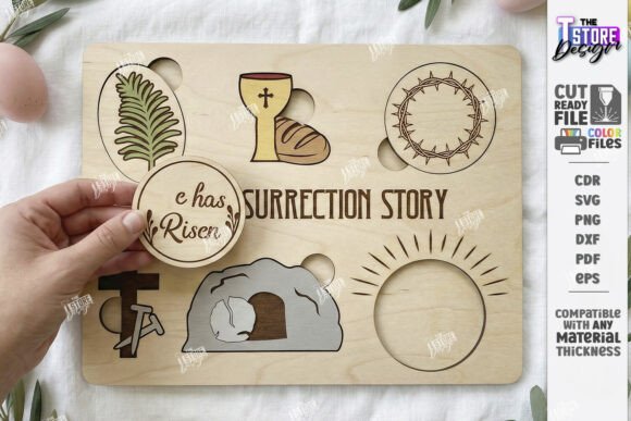 He is Risen Easter Puzzle Laser Cut File