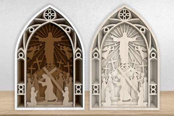 Jesus Crucifixion Layered SVG for Creative Design