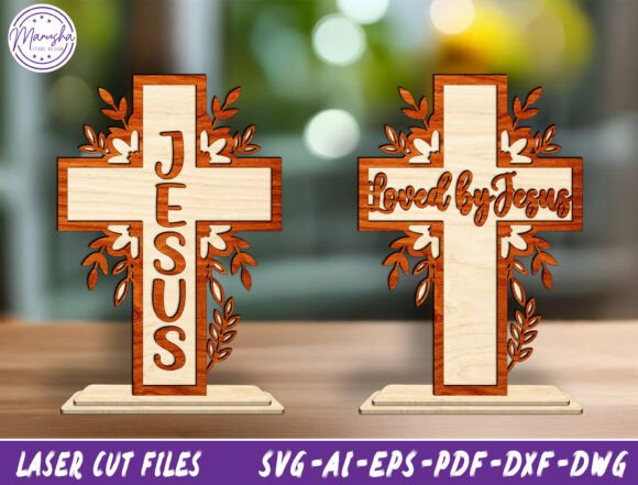 Religious Cross Laser Cut SVG Bundle for Home Decor