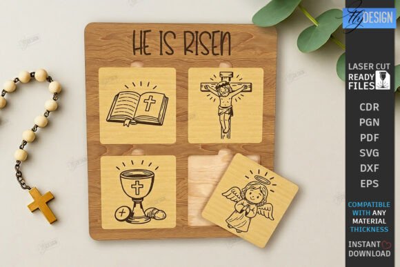 Religious Easter Puzzle Laser Cut CNC & Spring Amp