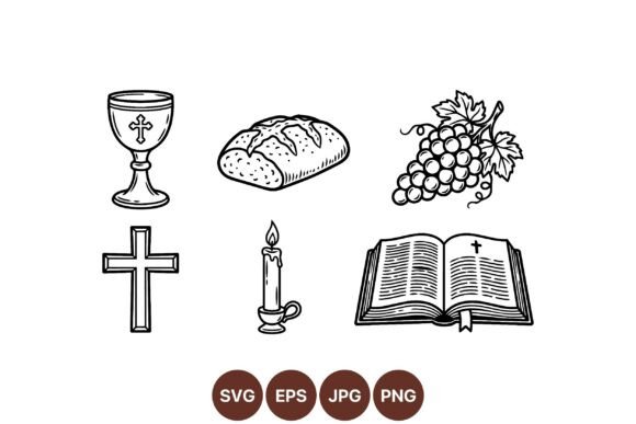 Religious Sacrament Illustrations for Branding